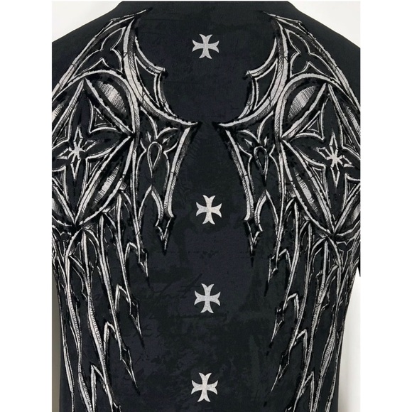 Xtreme Couture by Affliction Men's T-Shirt Stone Ranger Biker Cross - Picture 6 of 10